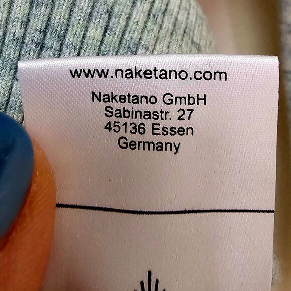 Naketano XL Gray Spackles Two Toned Cowl neck pullover Top. Soft. Unique. Rare - Picture 16 of 16